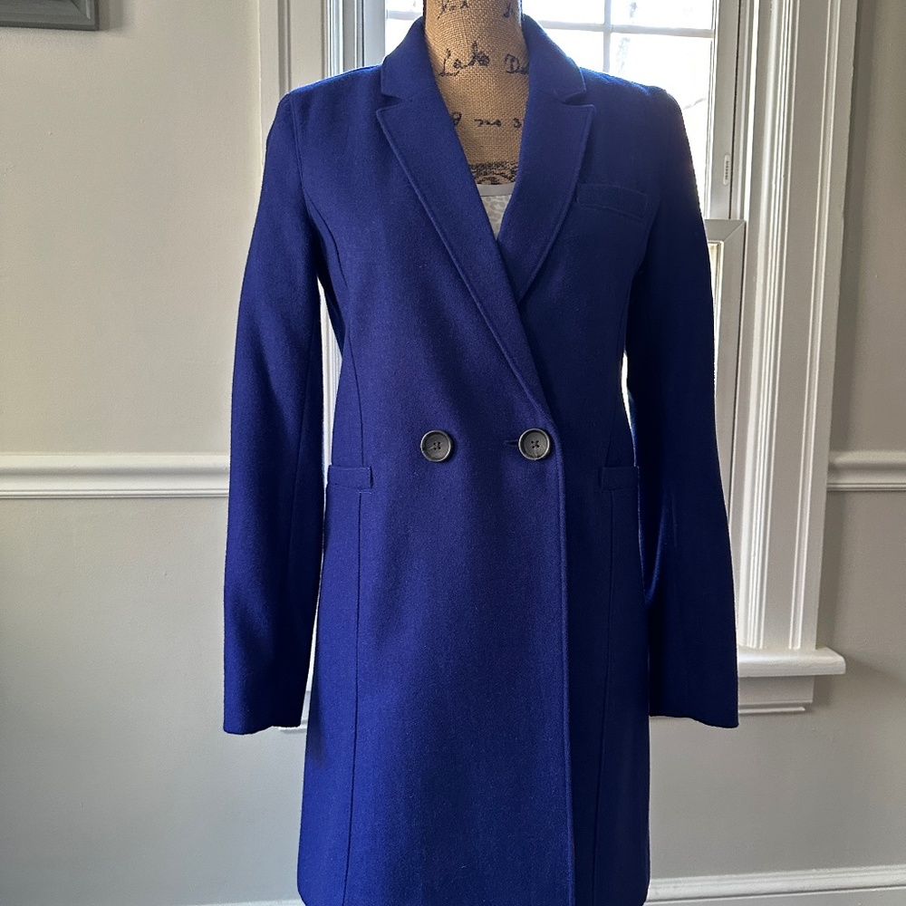 Banana Republic wool blend boyfriend coat | blue - NWT | size XS